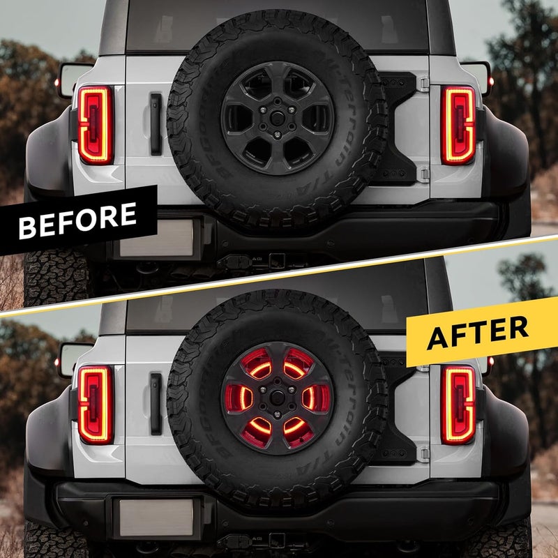 BORDAN Plug & Play Spare Tire Brake Light for Bronco, 3rd Brake Light LED Third Brake Light Compatible with Bronco 2021 2022 2023 2024 2/4 door, Not for Bronco Sport/Raptor - Image 2